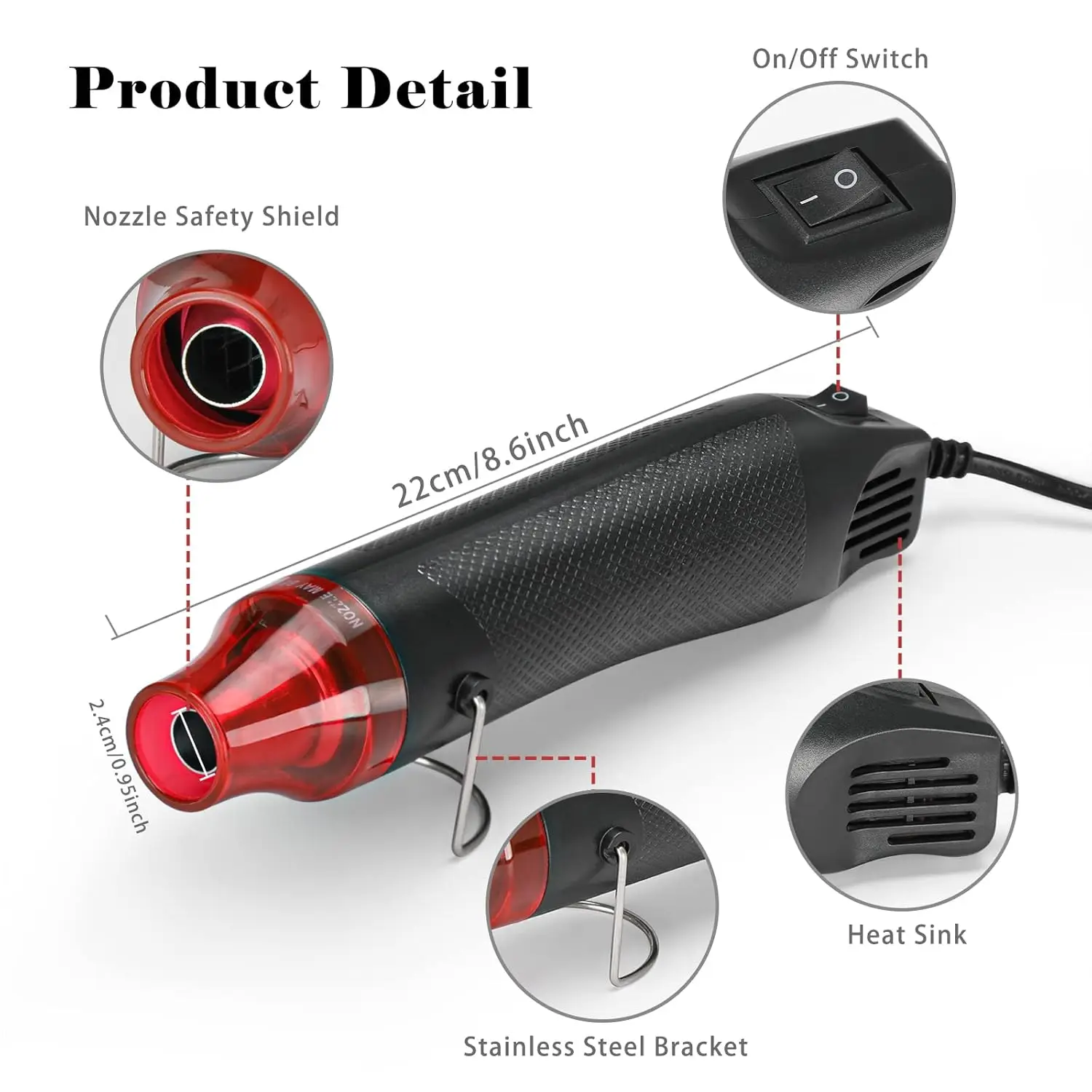 Heat Shrink Tubing Kit Mini Heat Gun 328 PCS Shrink Wrap Tube 2:1