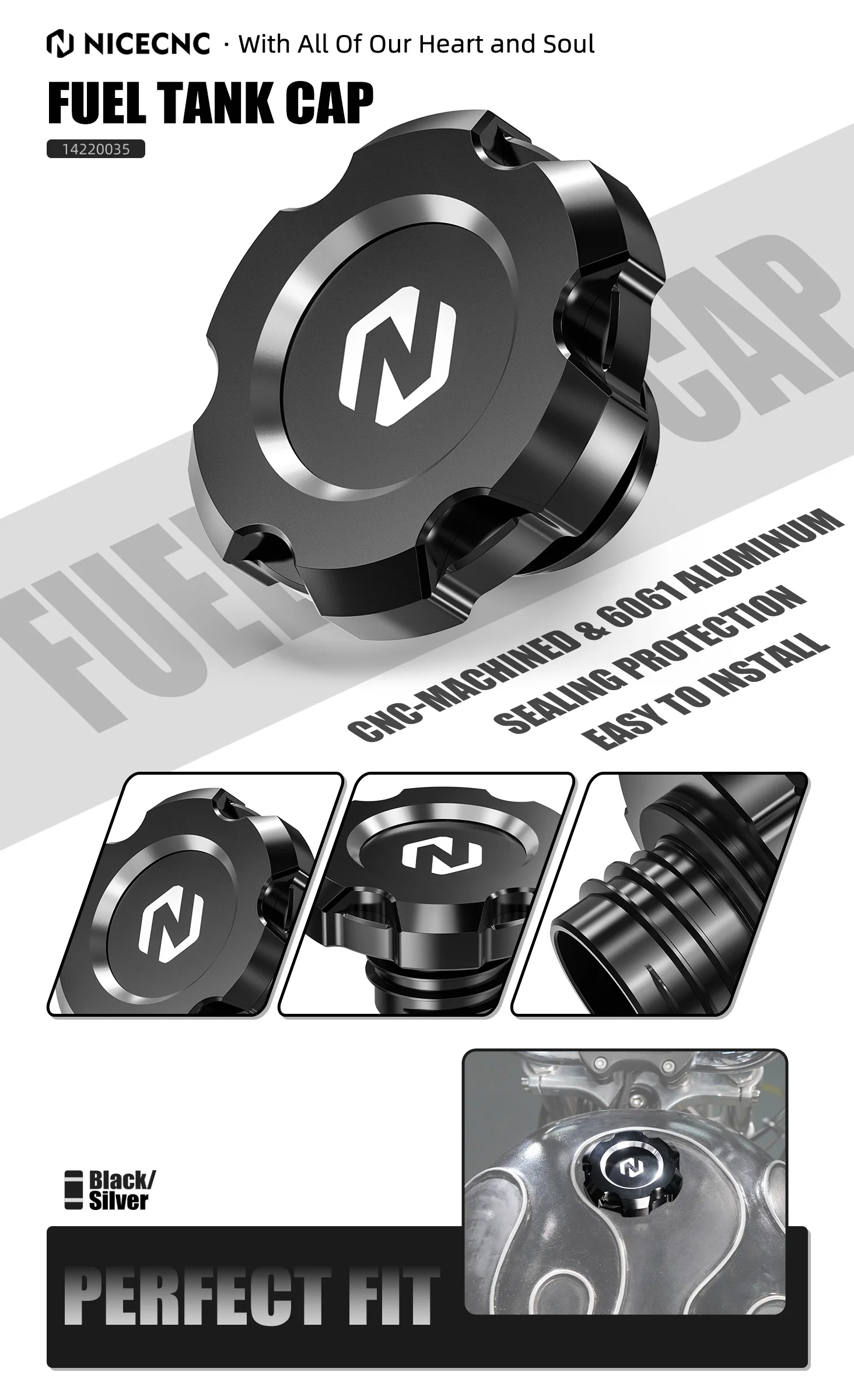 Für Harley Sportster 883 Niedrige XL883L 2005–2009 Kraftstofftank-Abdeckkappe Sportster 1200 XL1200C Iron 1200 XL1200NS Iron 883 XL883N – Detail 8