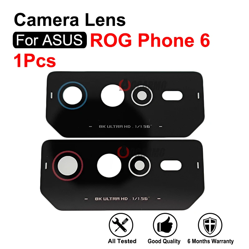 

1Pcs Rear Back Camera Lens For ASUS ROG Phone 6 ROG6 Black White Grey Phone Repair Replacement Parts