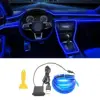 5M Car Interior Led Strip Light Neon EL Wiring Decorative Lamp For Auto DIY Flexible Ambient Light USB Party Atmosphere Diode 1