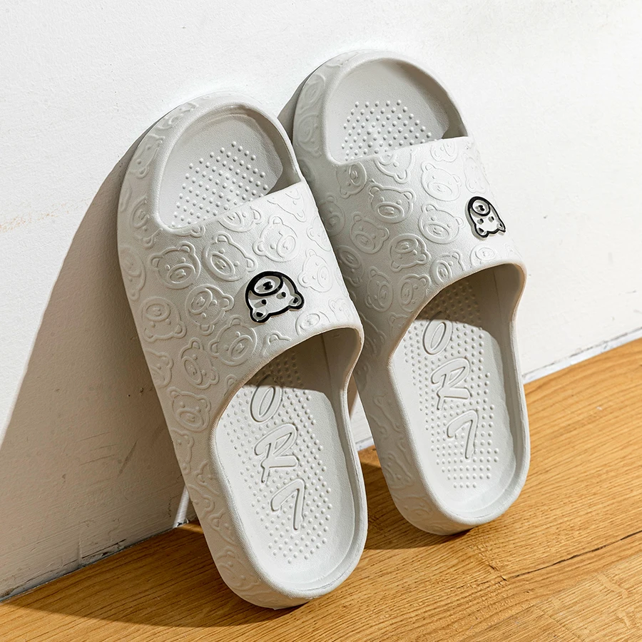 Women's Slippers Printting Cute Bear Cartoon Sandals Summer Indoor Soft Wear-resistant Anti-slip Lightness Couple Leisure Shoes — view 6