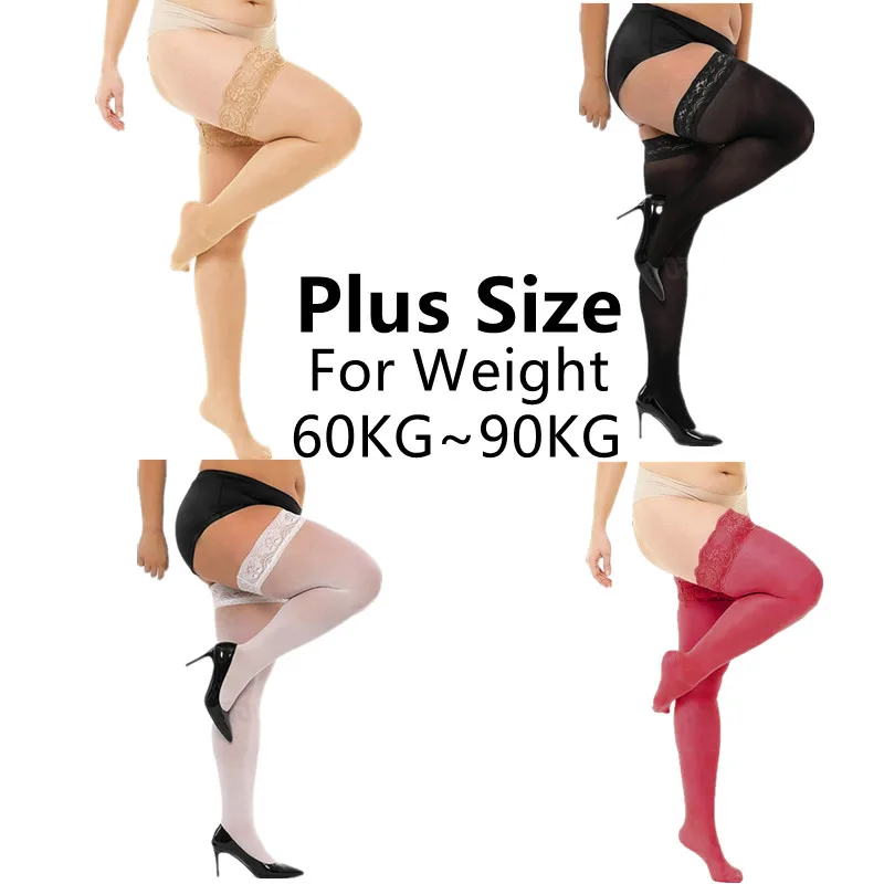 

Oversize Women Sexy Plus Size Stockings Lace Thigh High Black Black Stockings Nightclubs Erotic Lingerie Exotic Party Long Socks