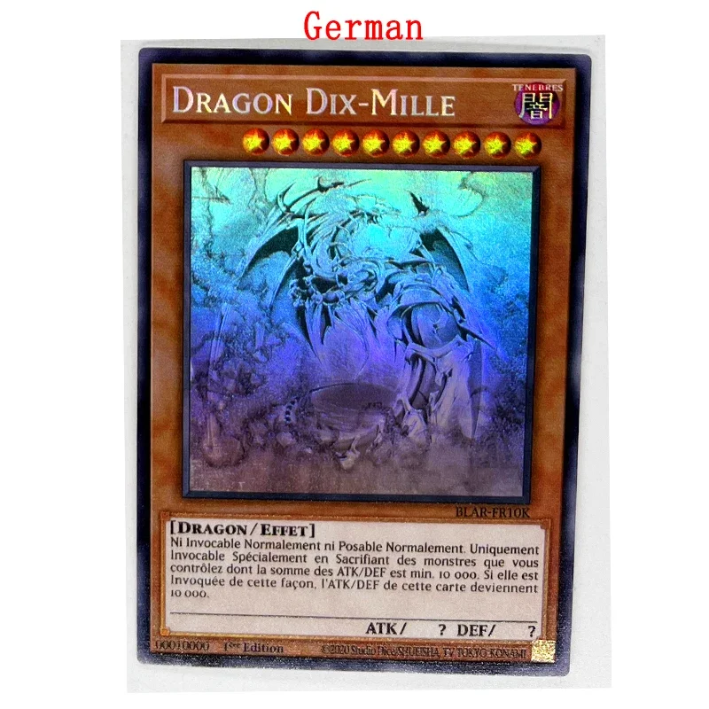 Yu Gi Oh 10000SER Ten Thousand Dragon French German DIY Colorful