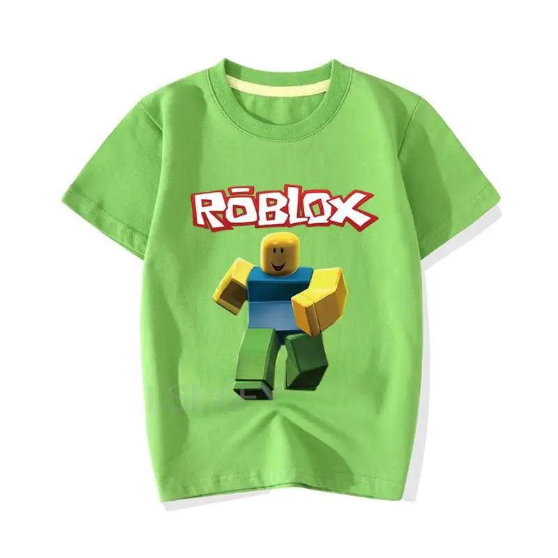 Camiseta infantil ROBLOX para desenhos animados, camisas