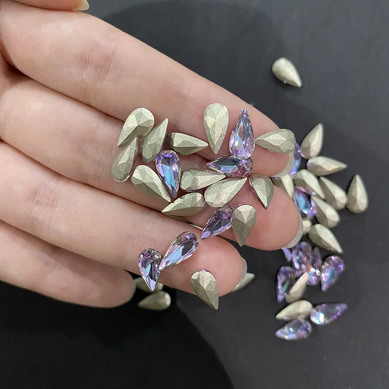 5A Verschiedene Formen Vitrail Lichtfarbe 10 Stück DIY Bastelzubehör Lose Perlen Strasssteine Pointback Glas Kleber für Nagelkunst Edelsteine – Detail 11
