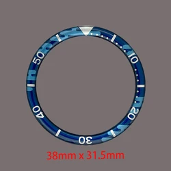 Flat Resin Aluminum Bezel Insert for Watch Cases - 38mmx31.5mm (04)