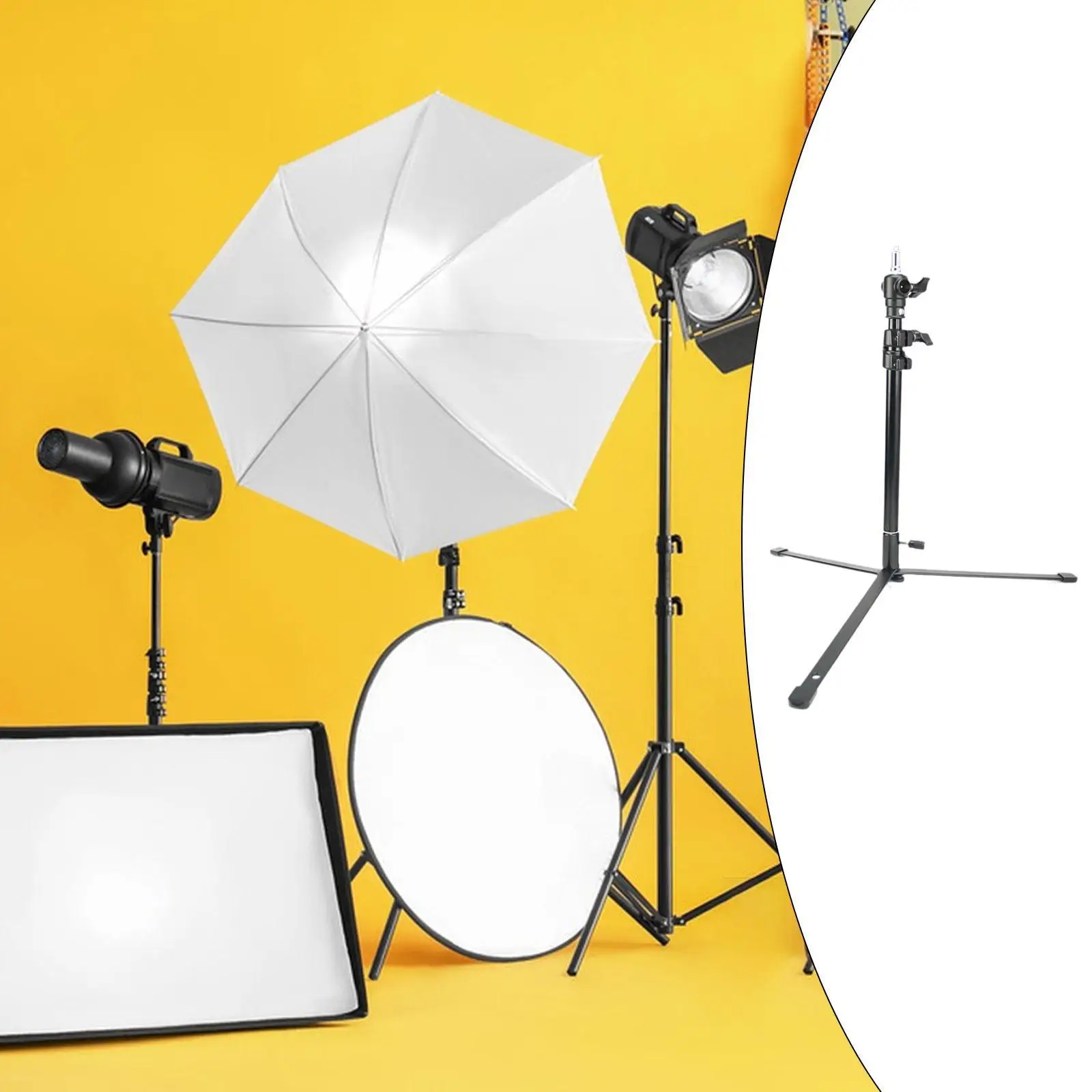 Photography Light Stand Adjustable Height 10cm to 65cm Accessory Stage Light Stand for Continute Output Lighting Photo Studios