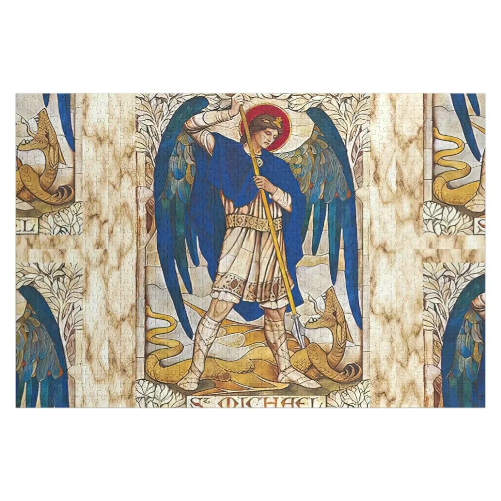 

St MIchael the Archangel Angel Saint Jigsaw Puzzle Jigsaw Custom Personalized Gift Married Custom Photo Puzzle