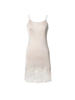 SuyaDream femmes glisse complète tricoté soie naturelle et dentelle bas Anti vidé robe Slip nu noir blanc été bas porter 5