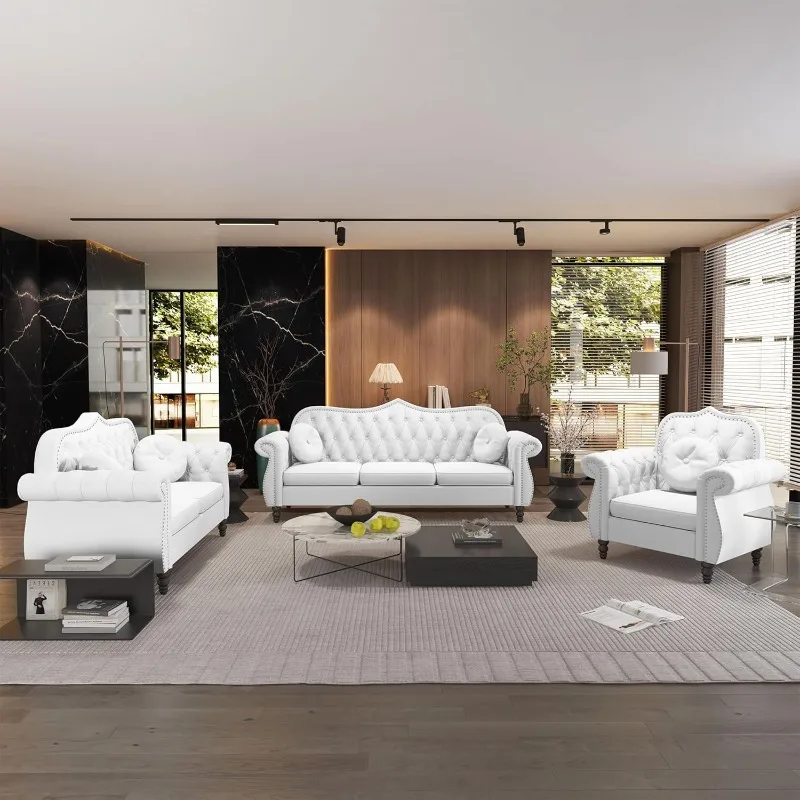 Ljustra Chesterfield Sofa Side View