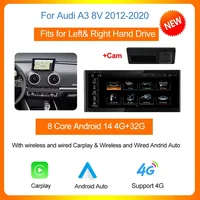 10.25 Inch Wireless CarPlay Android Auto Car Radio Multimedia Android 14 For Audi A3 8V 2012-2020 4G WIFI BT GPS Navigation 7