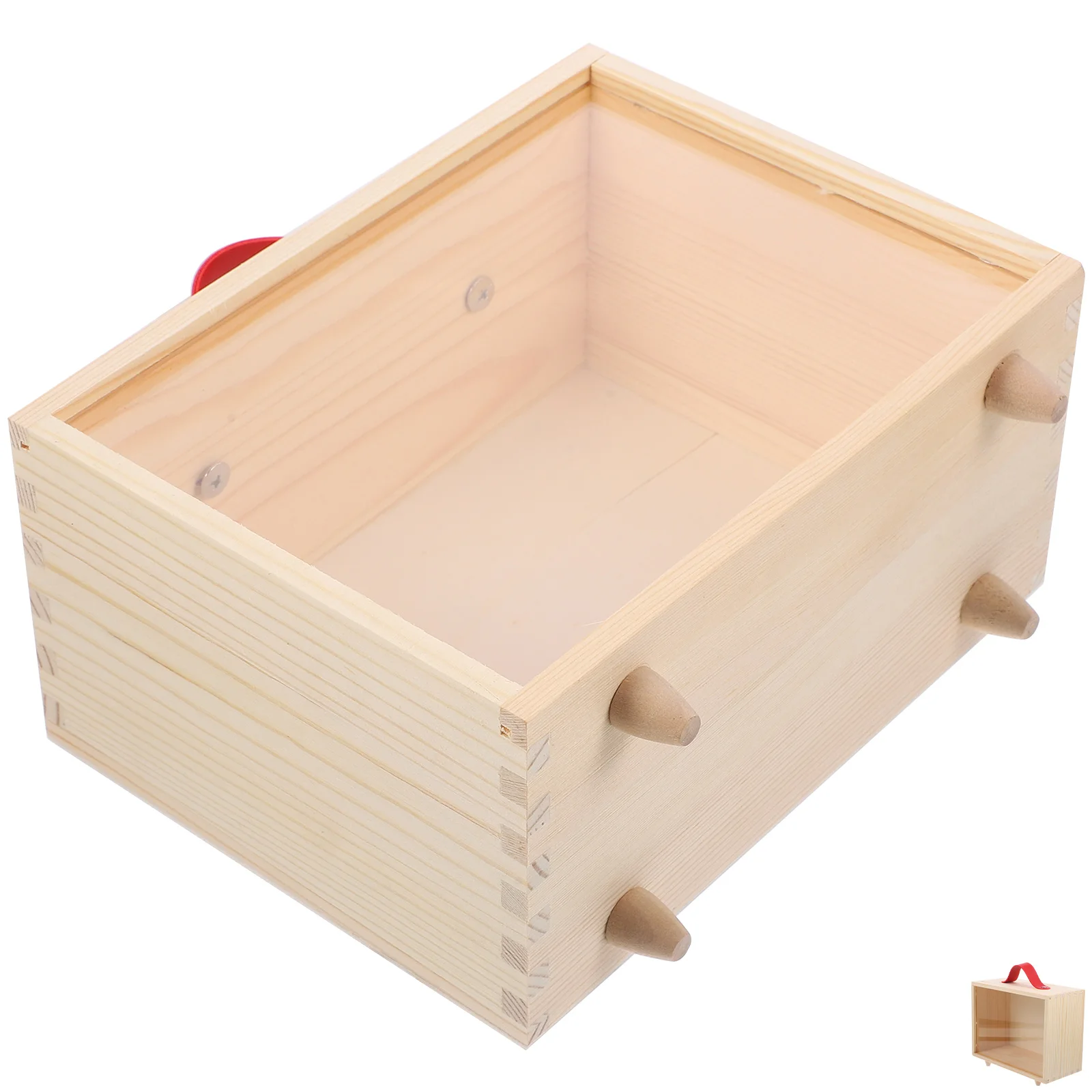 

Gift Wrapping Boxes Figure Display Wooden Small Case Creative Container Acrylic Storage Holder