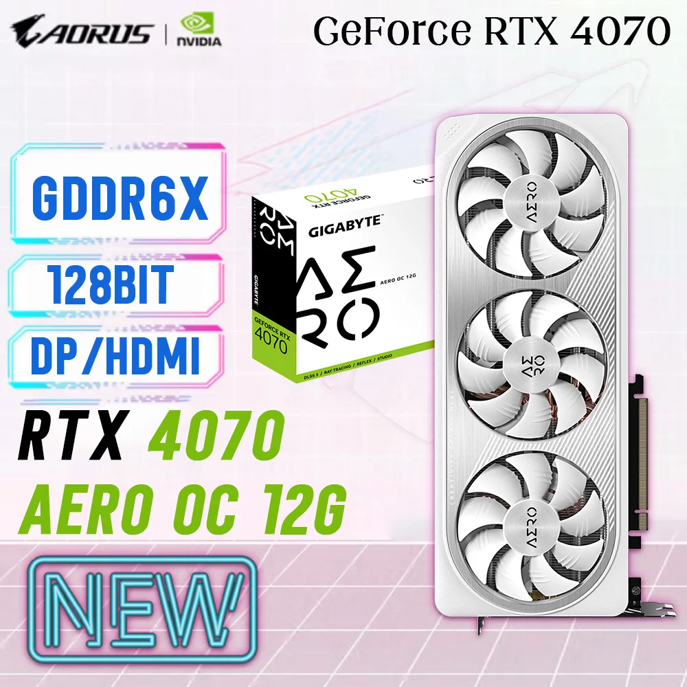 GIGABYTE NVIDIA GeForce RTX 4070 AERO OC 12G GDDR6X PCI Express
