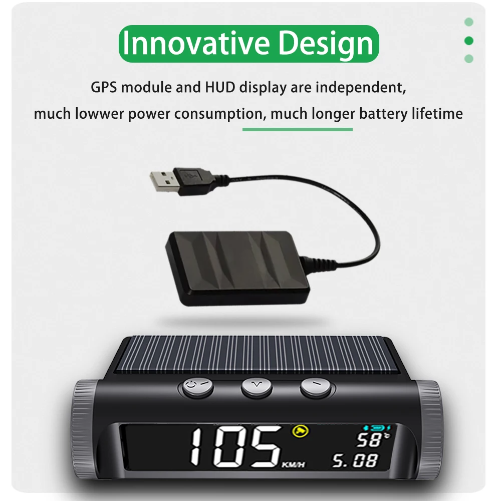 Vjoycar 2023   ¾翭  GPS HUD ӵ  ÷, KMH MPH  ð, ڵ ׼