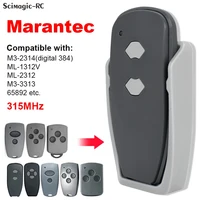 1/3/5 pcs MARANTEC 315MHz Garage Gate Remote Control For M3-3313 M3-2312 Digital 382 M3-2312 Digital 384 Fixed Code Duplicator 2