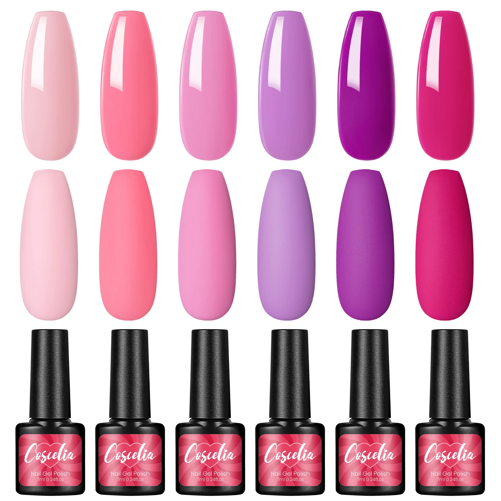 Gel Nail Polish 6Pcs/Set 7ML Semi Permanent Art LED UV Soak Off Manicure Supplies gel nail polish