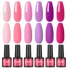 COSCELIA 6pcs Nail Gel Polish Kit Soak off UV LED Cured Long Lasting High Shine Soak Off Gel Polish Set for Nail Art Manicure 1