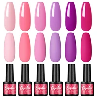 COSCELIA 6pcs Nail Gel Polish Kit Soak off UV LED Cured Long Lasting High Shine Soak Off Gel Polish Set for Nail Art Manicure 1