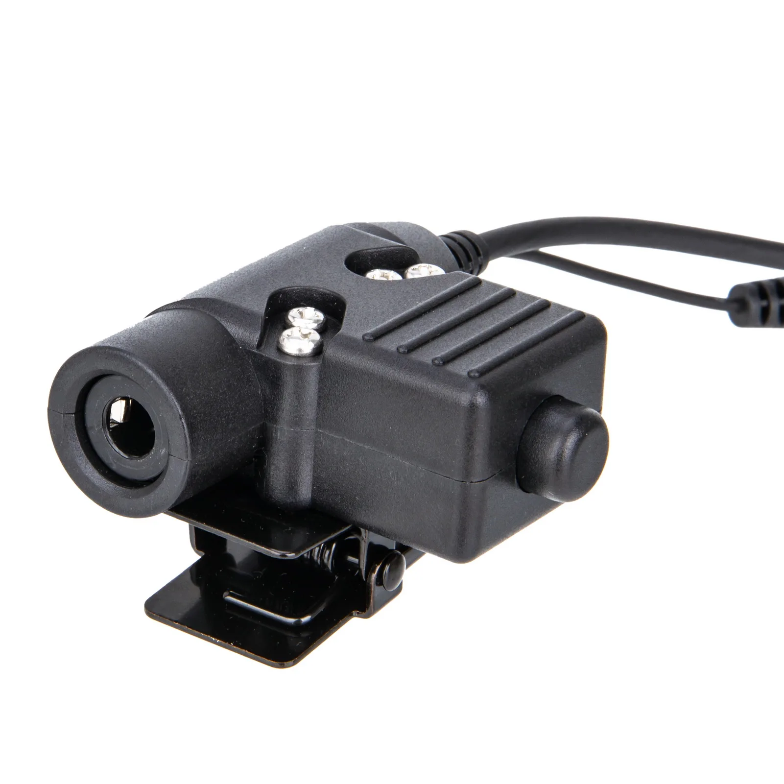 U94 PTT and Finger Microphone PTT with black HD01 Tactical Bowman Elite II Radio Headset Earpiece for Xiaomi Walkie Talkie 1S