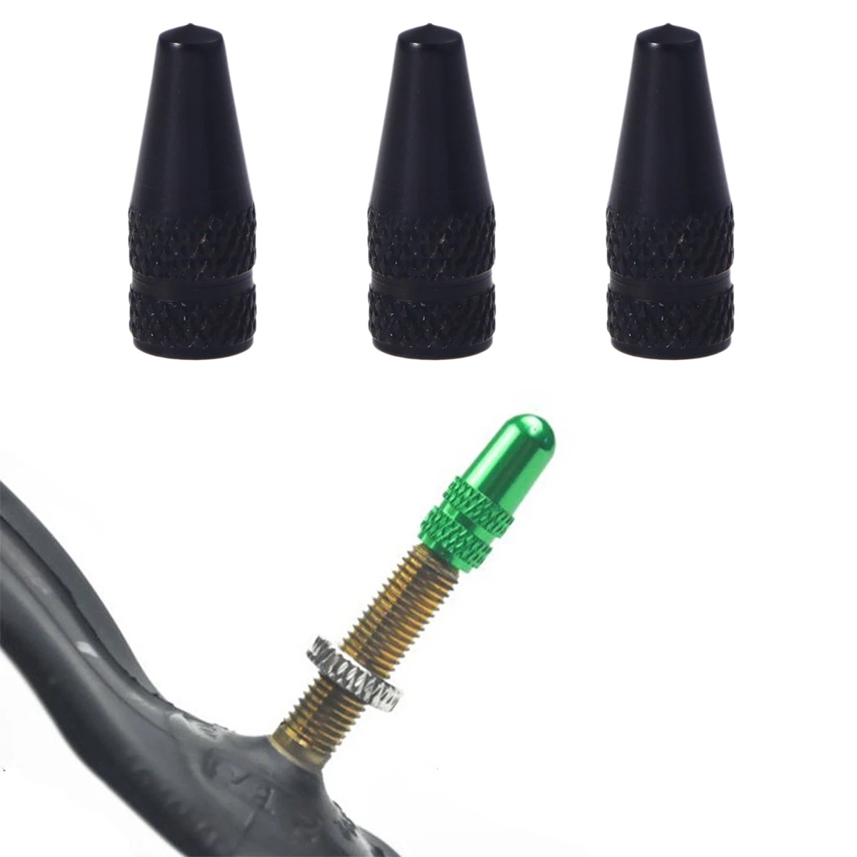 

12pcs Aluminum Alloy French Caps For MTB Road Bike Mountain Bike Tyre Air Caps Dust Covers Presta AIR Valve Caps Cycling Parts
