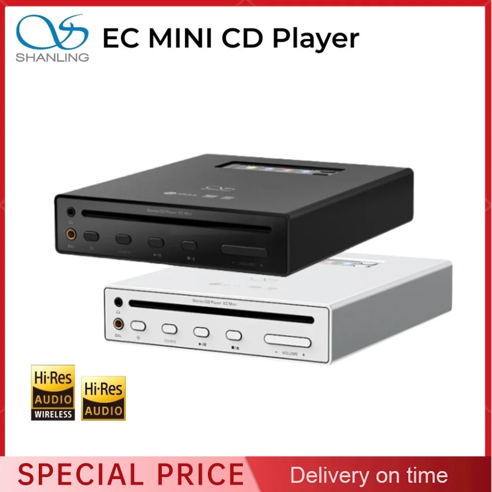 

Мини-CD-плеер SHANLING EC, Hi-Fi качество, Bluetooth ЦАП/усилитель, аудио высокого разрешения, 2x ESS ES9219 Ricore RT6863, выходы 3,5/4,4 мм/RCA