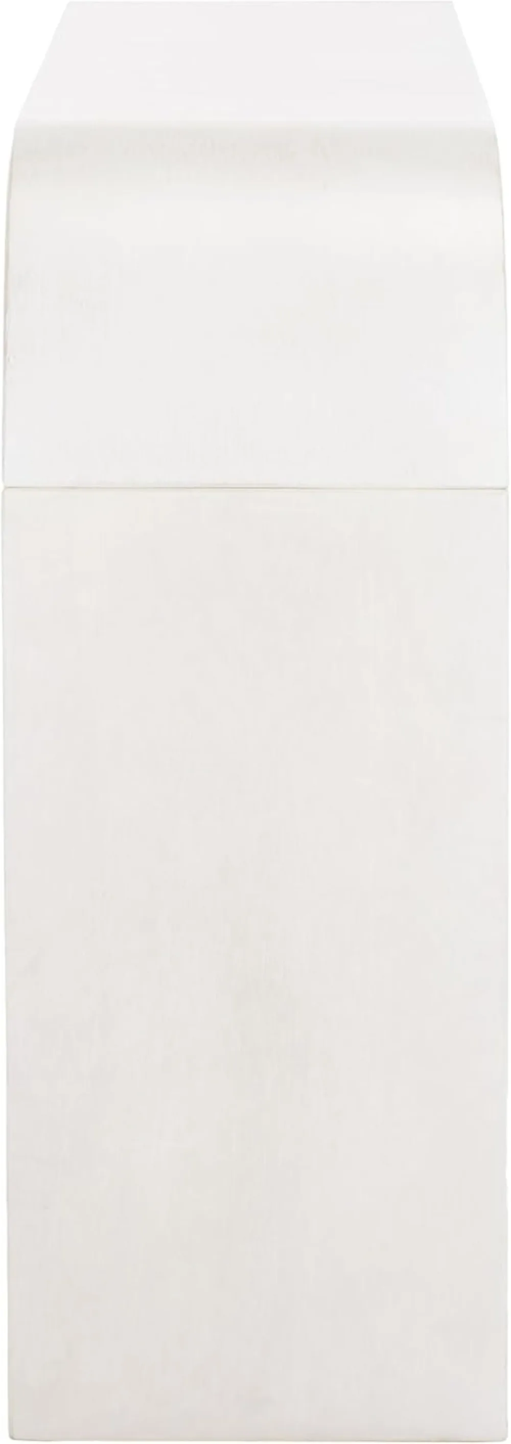 White Washed Waterfall Curved Console Table Modern Entryway Furniture Living Room Decor