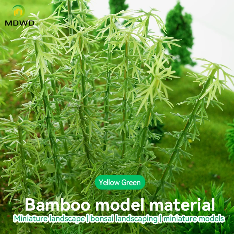 

20Pcs 6cm 8cm 12cm 15cm Plastic Miniature Model Landscape Bamboo Tree Sand Table Model Decor Accessories Kits Building Toys