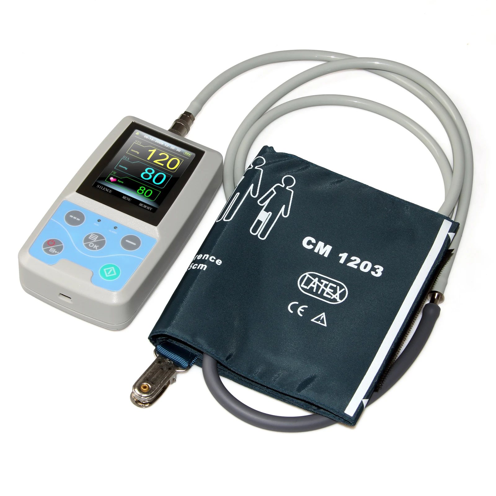 CONTEC PM50 24Hour Portable Dynamic Patient Monitor ABPM+SPO2 AUTO Mode NIBP SPO2 Dispaly Low Battery Software
