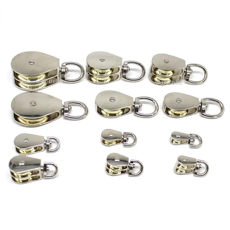 Metal Zinc Alloy Fixed Pulley Crown Block Mini Single DIY