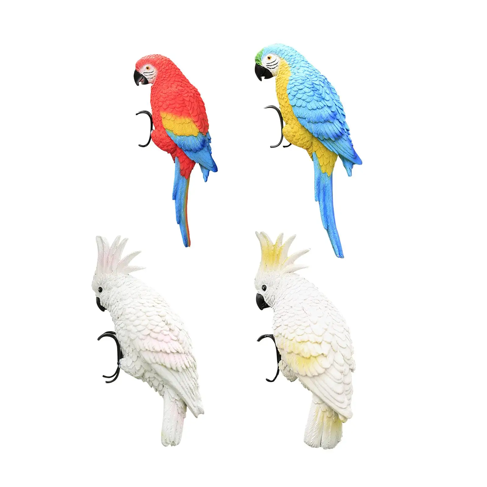 

Simulation Parrot Statue Lifelike Bird Sculptures for Porch Outdoor Home