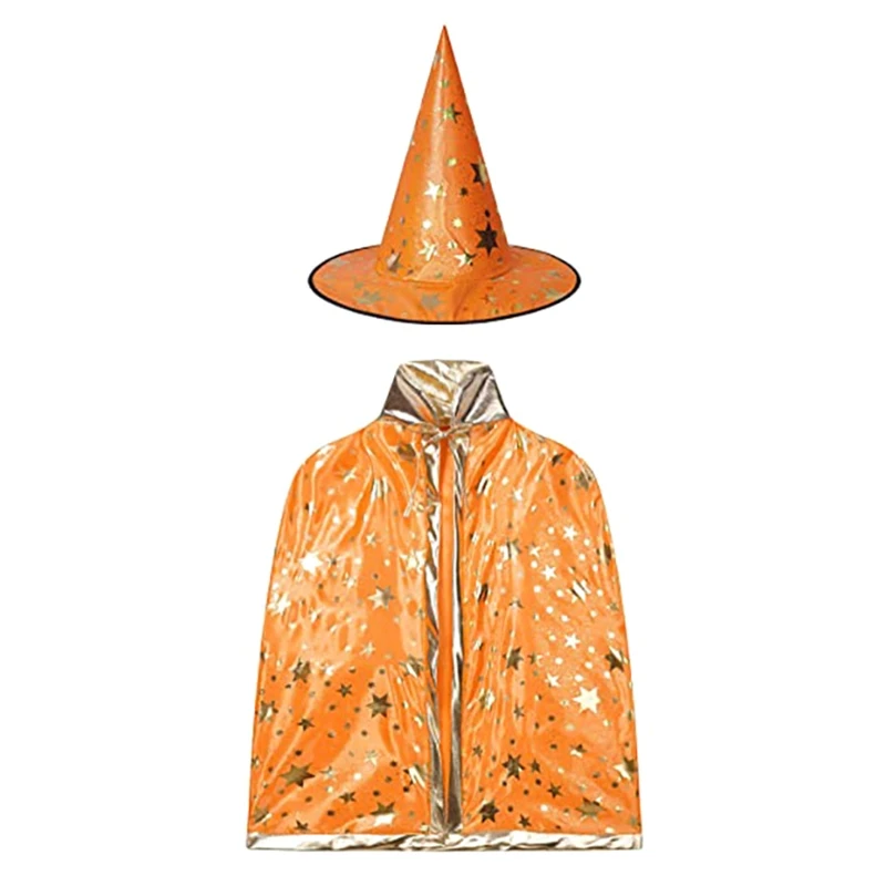 Kids Wizard Cape & Hat Set – Halloween Costume For Ages 3-12 - View #13