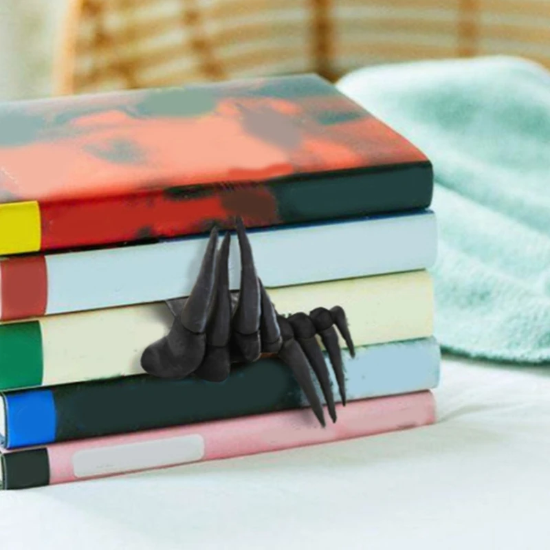 Creative Devils Hand Bookmarks Funny Devils Claw Resin Stationery
