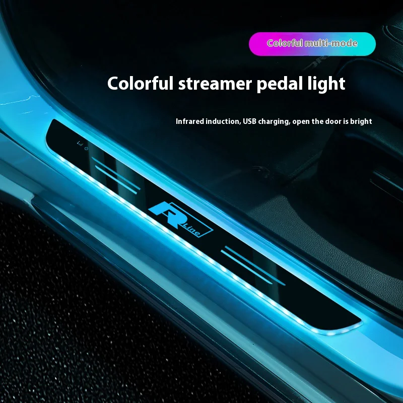 Car Telecontrol LED Welcome Light Threshold Atmosphere Lamp For Volkswagen R Line Touareg Arteon Tiguan Jetta Golf GTI Passat CC