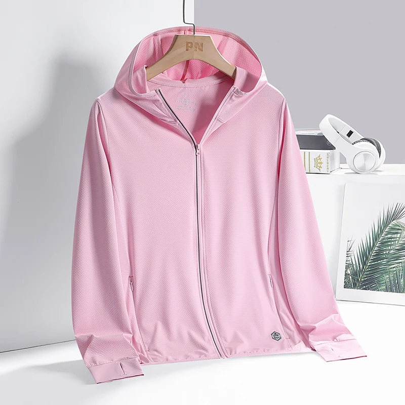 Sports Jacket Men Women Ice Silk Breathable Sunscreen UV Resistant Outdoor Sports Couple Lightweight