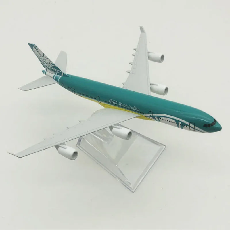 16CM Caribbean Airlines A340 수공예품 및 장난감 직접 판매 합금 수송 항공기 모델 완성 기념품 장난감 선물