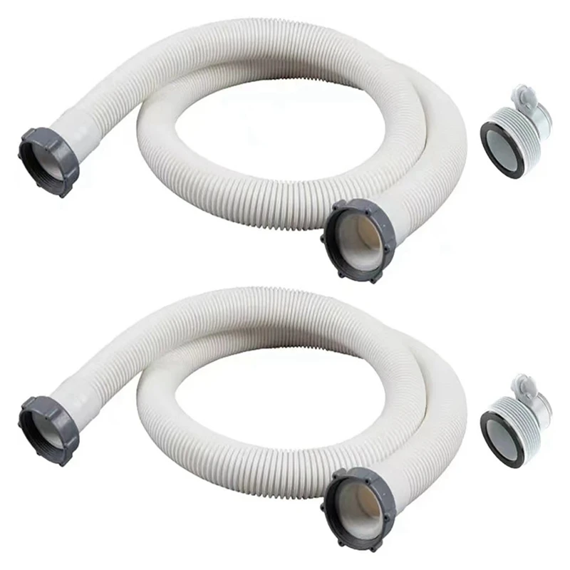

Pool Maintenance Kit: 1.5Inch Hoses, 2 Type B Adapters For Above Ground Pools, 2Pcs Set