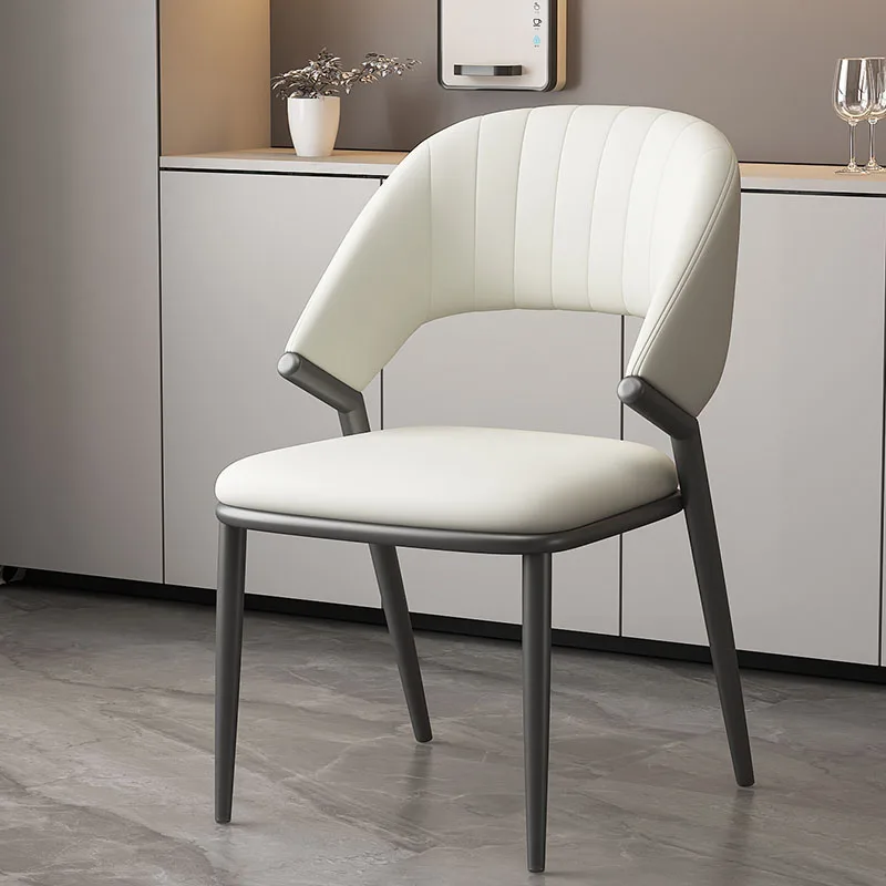 

Fancy Metal Dining Chair Designer Steel Leather Kitchen Dining Chairs Nordic Modern Sedie Sala Da Pranzo Salon Furniture