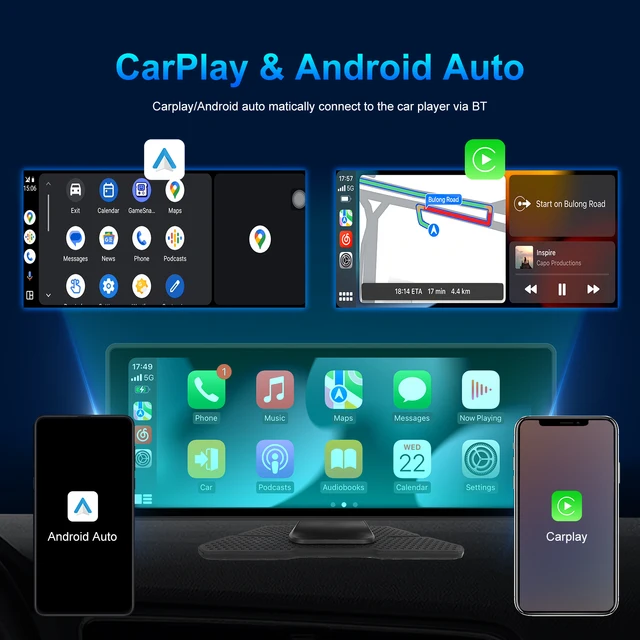 Podofo-ユニバーサルワイヤレスCarPlayカメラ,Android Auto mp5 Podofo-ユニバーサルワイヤレスCarPlayカメラ,Android Auto mp5