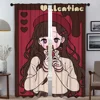 Anime Girl Home Interior Curtains for Camera Shades Living Room Curtain Partition Tulle for Bedroom Halloween Decoration Blinds 1