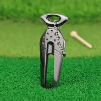 Golf Divot Tool Reusable Non-fading Mark Tool Zinc Alloy Golf Pitchfork Golf Training Aid Golf Equipment 2