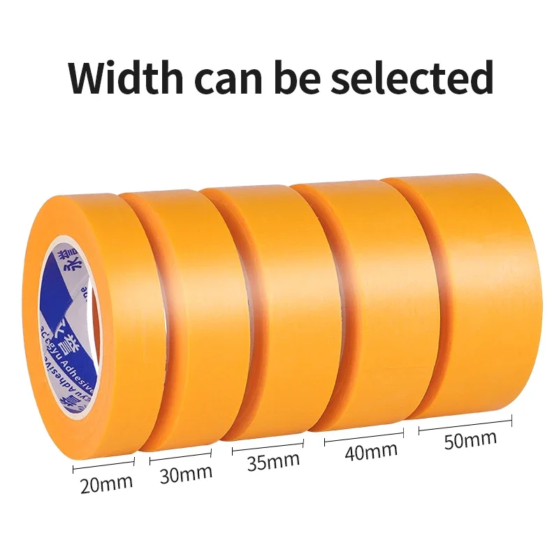 Automotive Masking Tape Yellow Painters Masking Tape For Crafts Arts No Residue Wall Painting Tape Edge Finishing