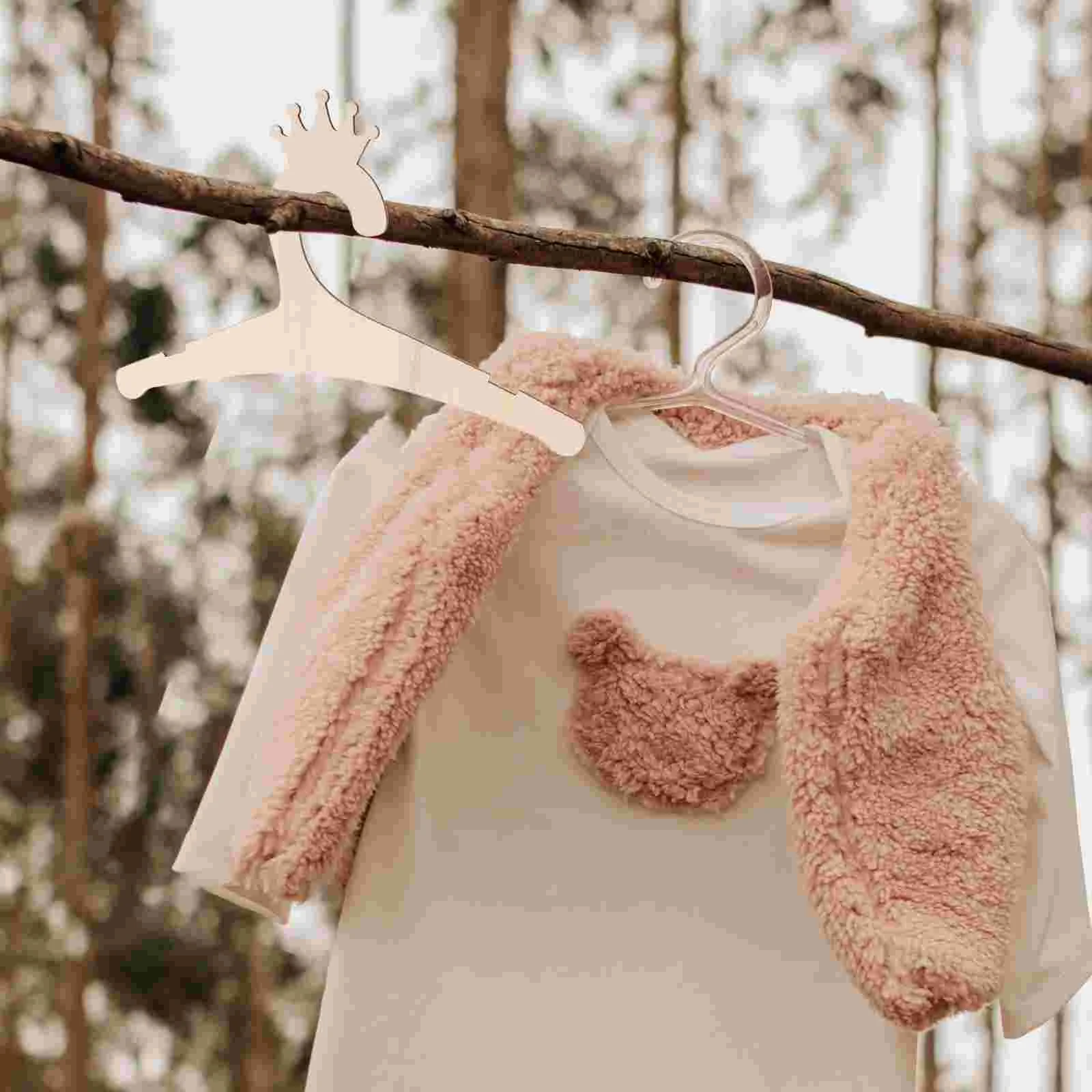 5 PCS Wooden Children's Clothes Hanger Kids Coat Hangers Childrens Organizer Baby for Closet