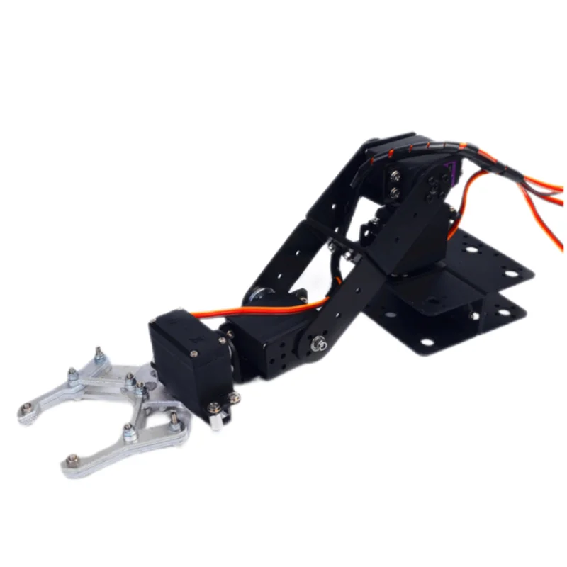 4 Dof Unassembled Robot Arm With Claw Gripper Aluminum Alloy Manipulator Servo Bracket Mechanical Claw For Arduino Robot DIY Kit