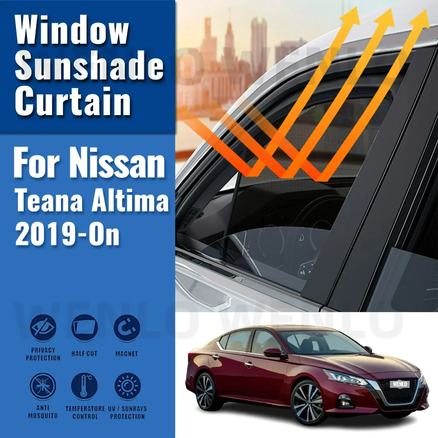 

Магнитный автомобильный солнцезащитный козырек для Nissan Altima L34 2019-2024