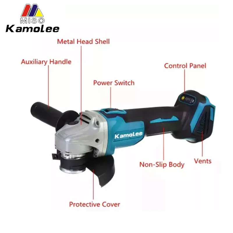 Kamolee-M14 125mm 5 ġ 귯ø  ޱ ׶δ, 18500RPM, 4  ,  18V ͸ ȣȯ 
