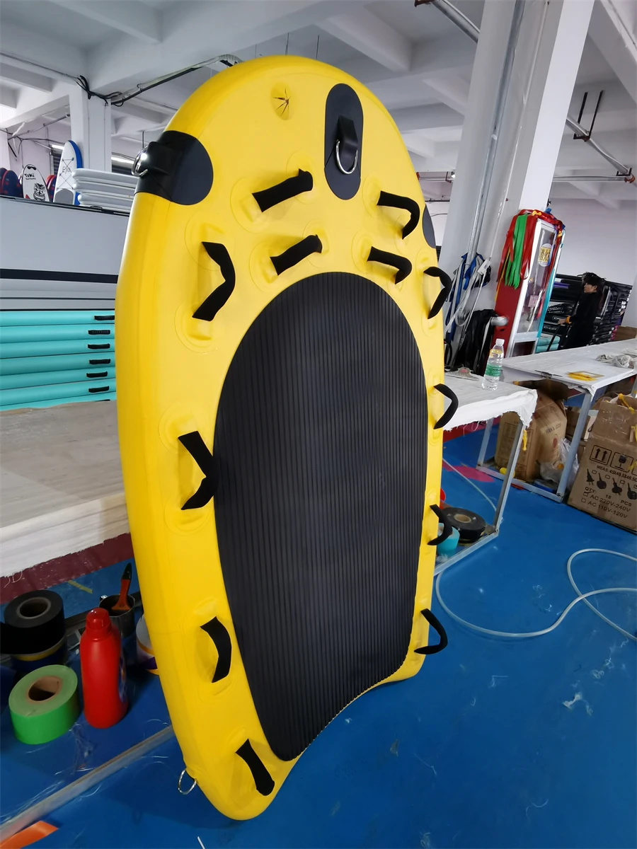 Inflatable Rescue Sled Yellow Drop Stitch Inflatable Jet Ski Sled Surf Rescue for Sale