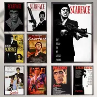 بوسترات جدارية لفيلم سكارفيس الشهير توني مونتانا | Classic Movie Scarface Tony Montana Wall Poster Art Decor