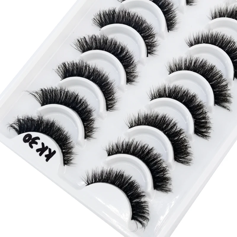 Nowy 10 pairs 3d faux mink sztuczne rzęsy naturalne długie messy sztuczne rzęsy crisscross makijaż przedłużanie rzęs puszyste rzęsy