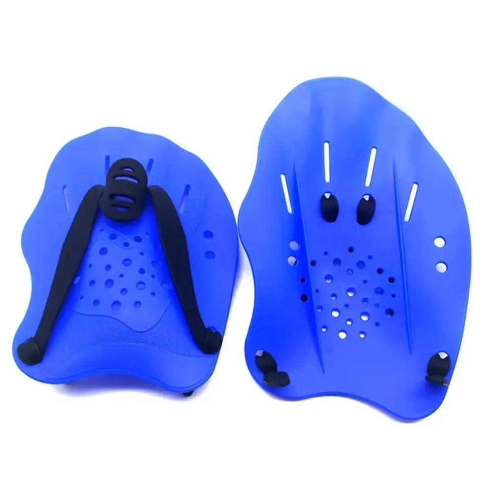 1Pair Freestyle Swim Paddles Adjustable With Silicone Straps Swimming Frog Paddle Kids/Adult Hands Fins Flippers