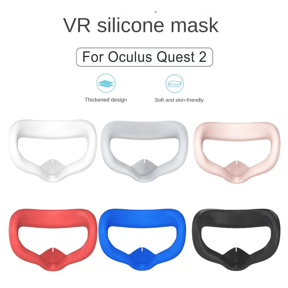Vr Headset Face Silicone Cover Cushion Soft Pads Sostituzione Face Shield Staffa Per Oculus Quest 2 Accessori Vr